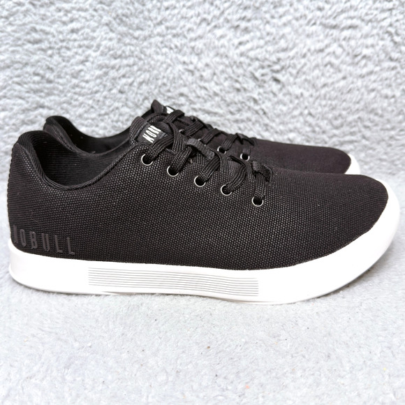 NOBULL Canvas Trainer Womens Size 8.5 Training Sneakers Shoes Black Canvas - Picture 1 of 9